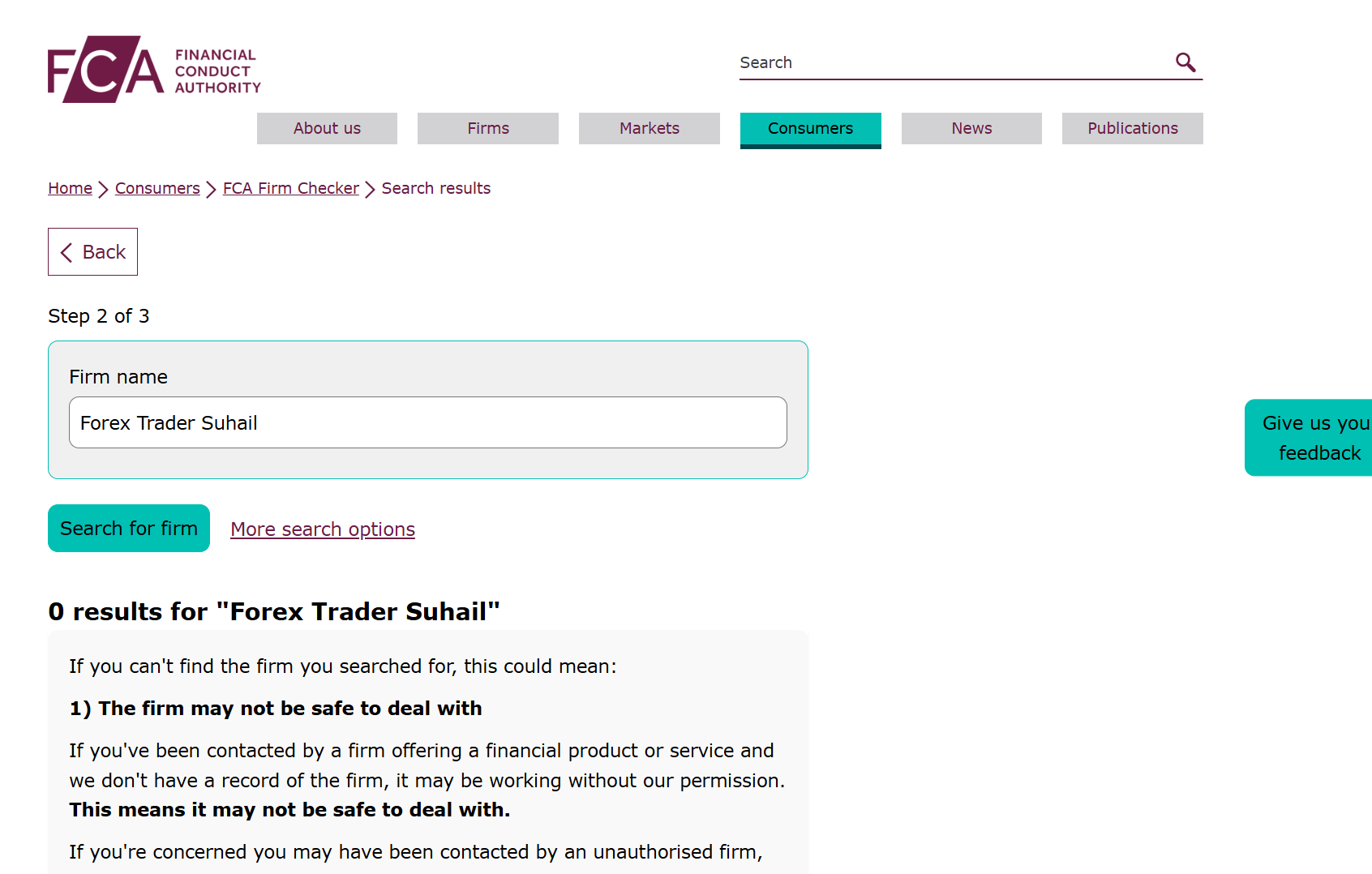 реестр ФСА Forex Trader Suhail