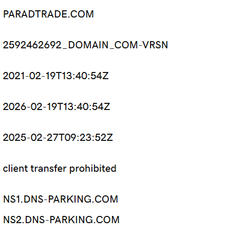 домен ParadTrade