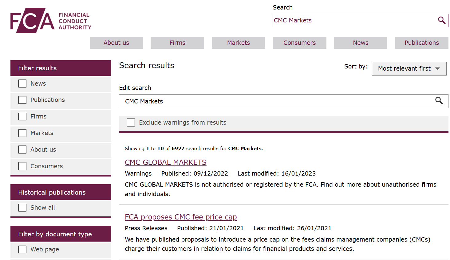 обзор на реестр CMC Markets