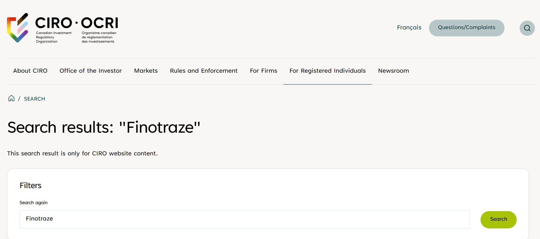 информация о Finotraze