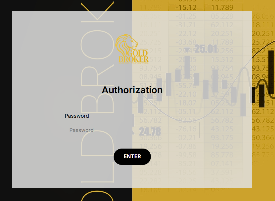 Gold Broker Company — обзор платформы и отзывы о брокере, Фото № 1 вход в Gold Broker Company