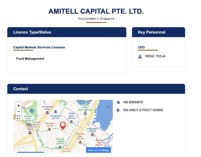 Amitell Capital PTE LTD обзор