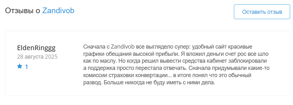 отзыв о Zandivob