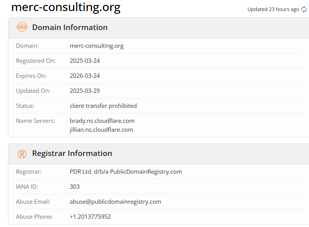 домен MERC CONSULTING