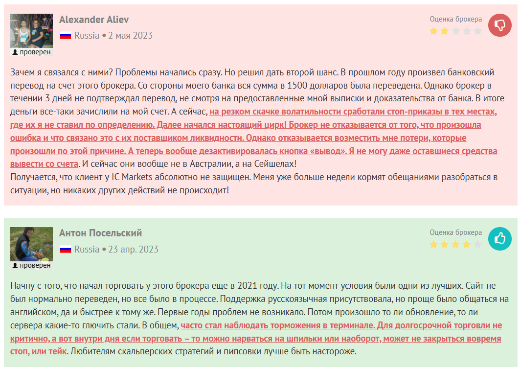 IC Markets Global — обзор, лицензия, условия и отзывы, Фото № 3 отзывы о IC Markets Global