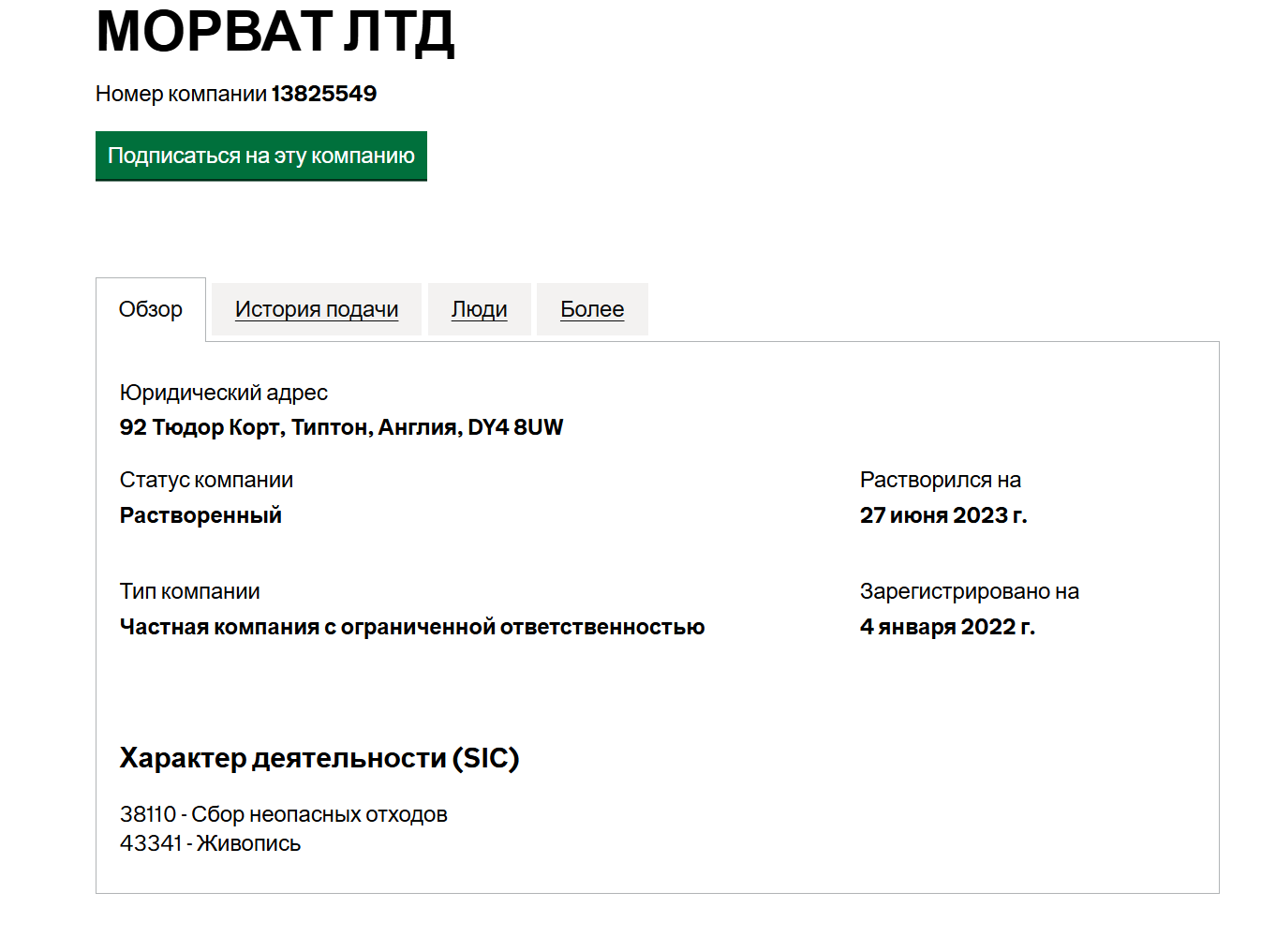 информация о Morvath