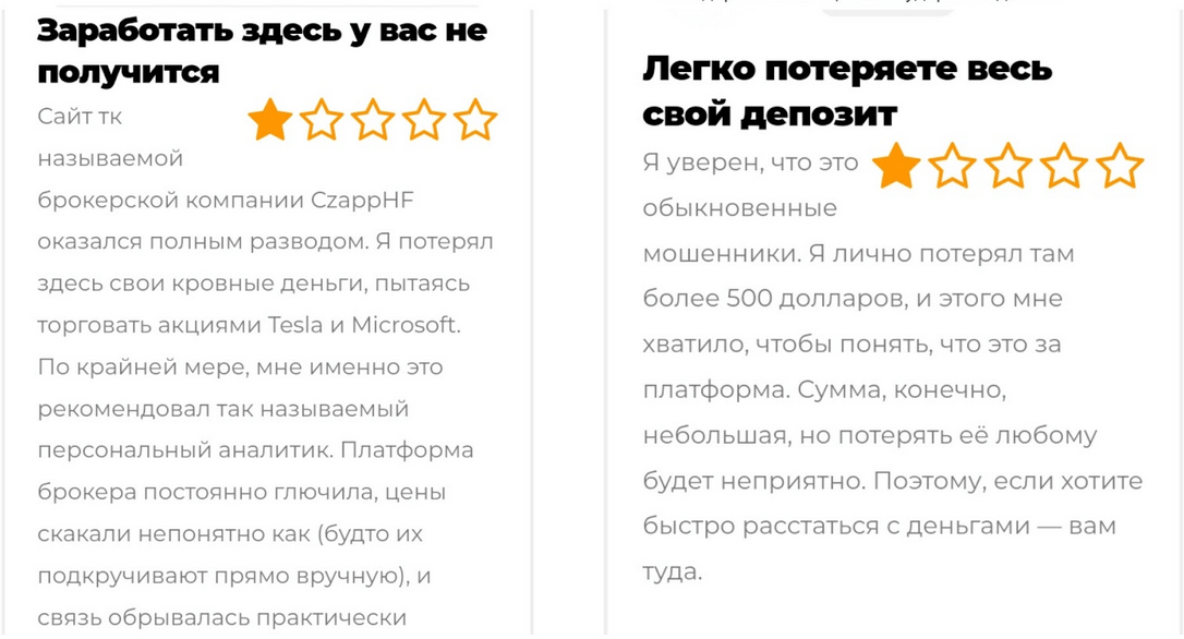 отзывы о CzappHF