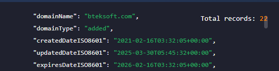 инфо о домене Bteksoft