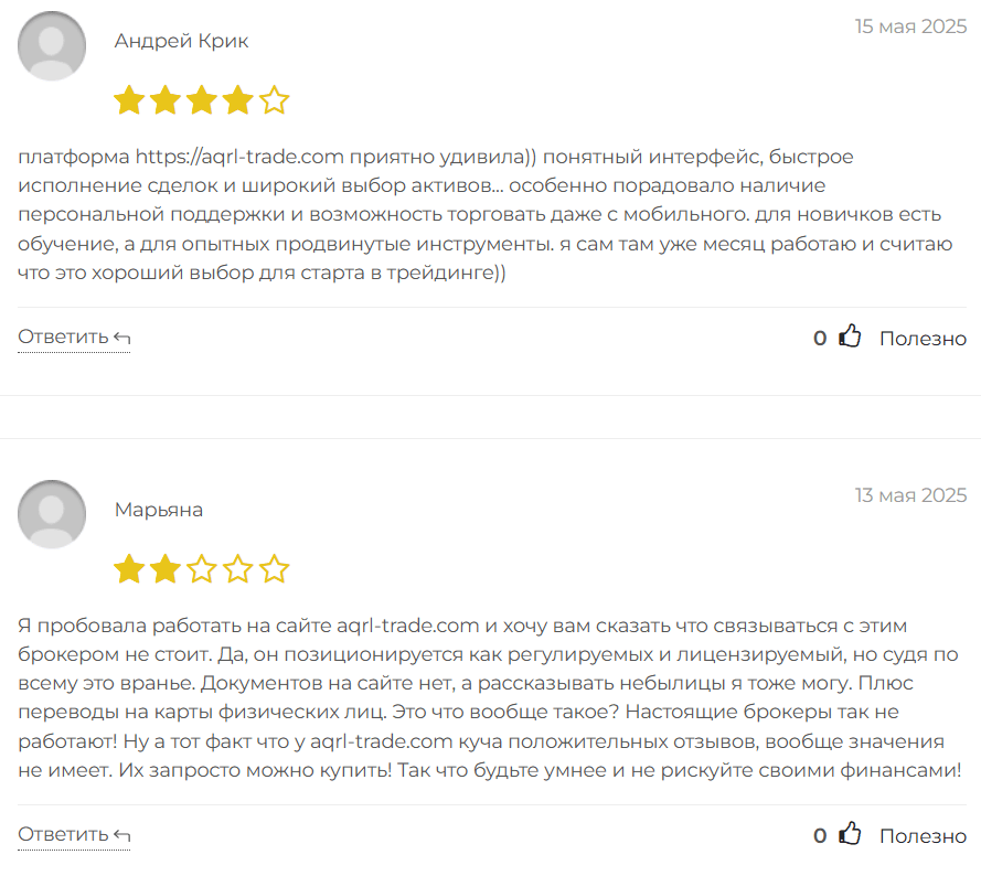 AQR L-Trade отзывы