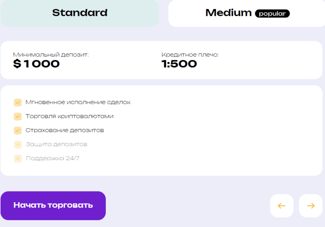 Kloritec типы счетов