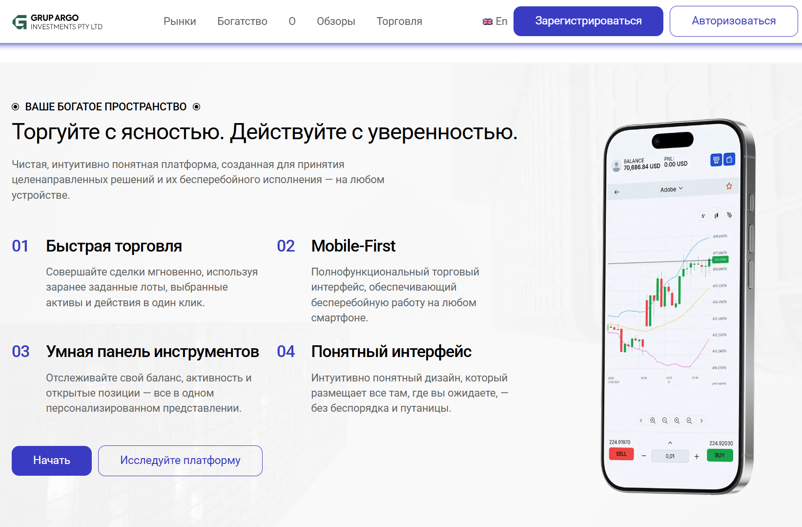 GRUP ARGO INVESTMENTS PTY LTD информация