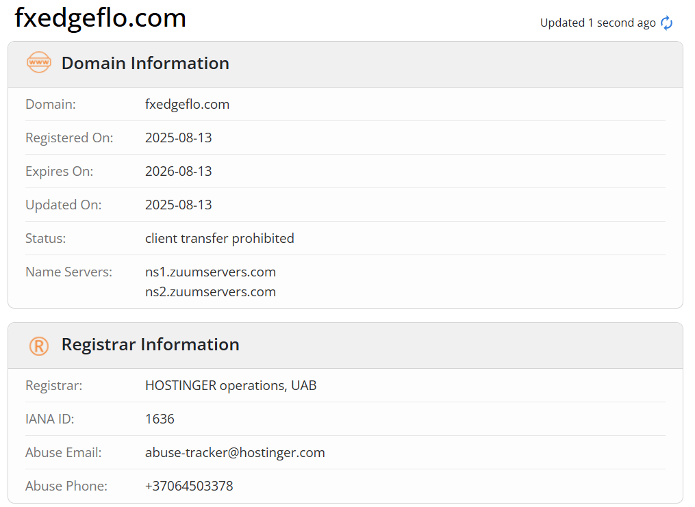 домен Fxedge Flo