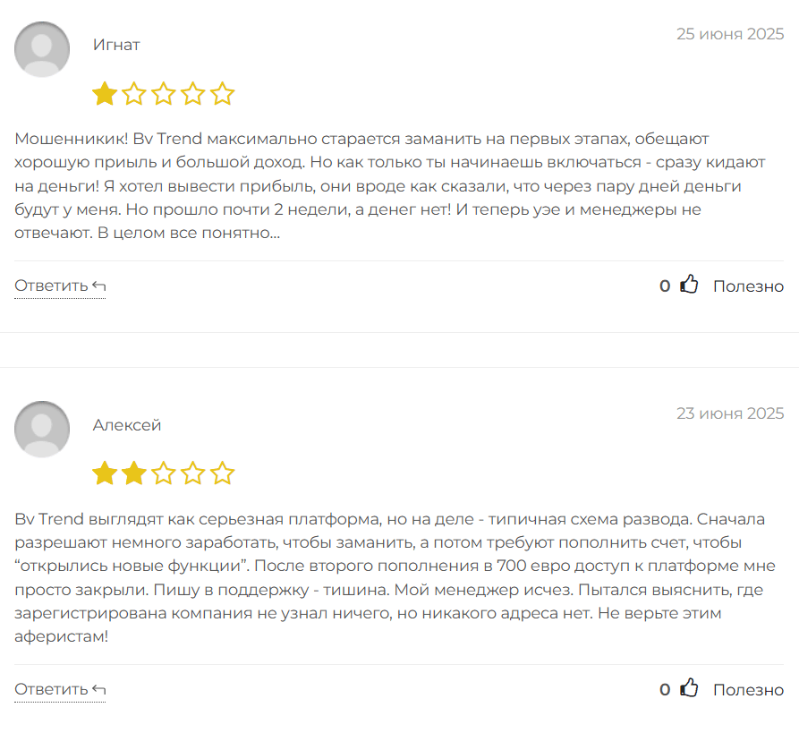 BV-trend отзывы