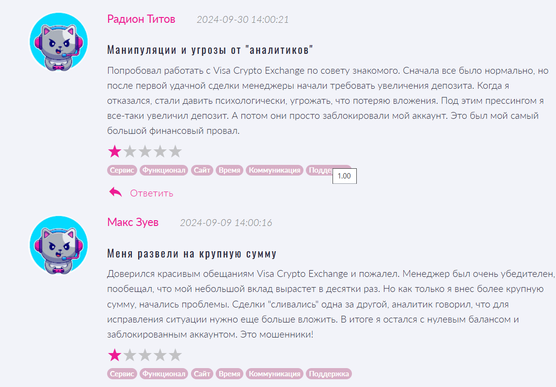 Visa Crypto Exchange отзывы