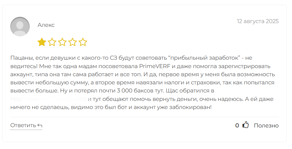 отзыв о PrimeVERF