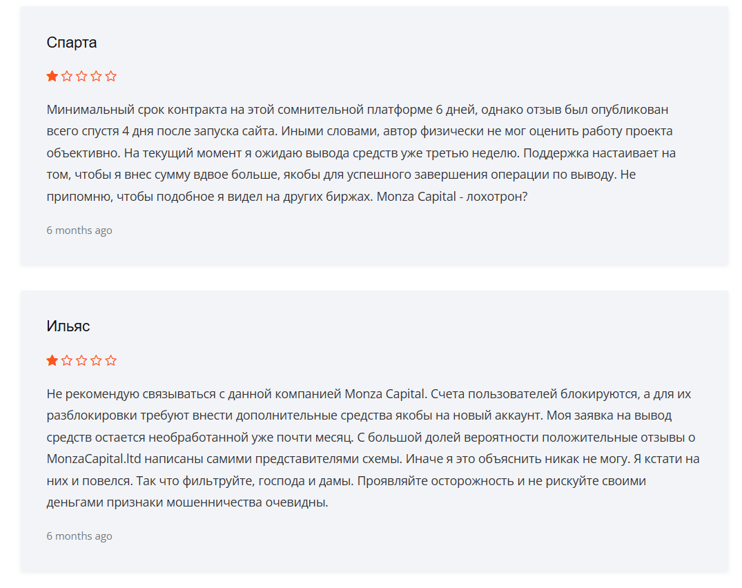 Monza Capital Limited отзывы