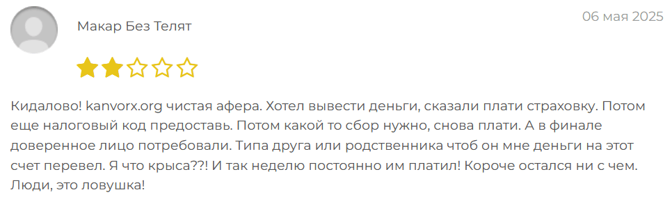 Kanvorx отзывы