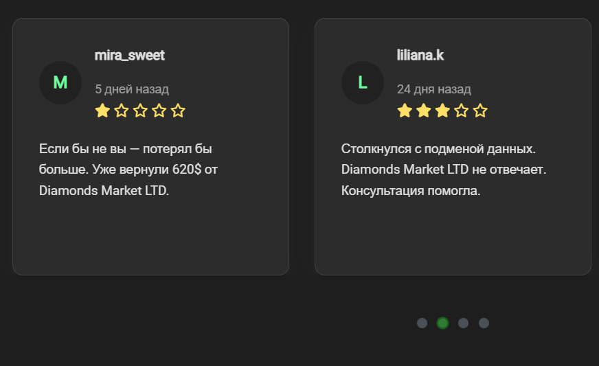 отзывы о Diamonds Market