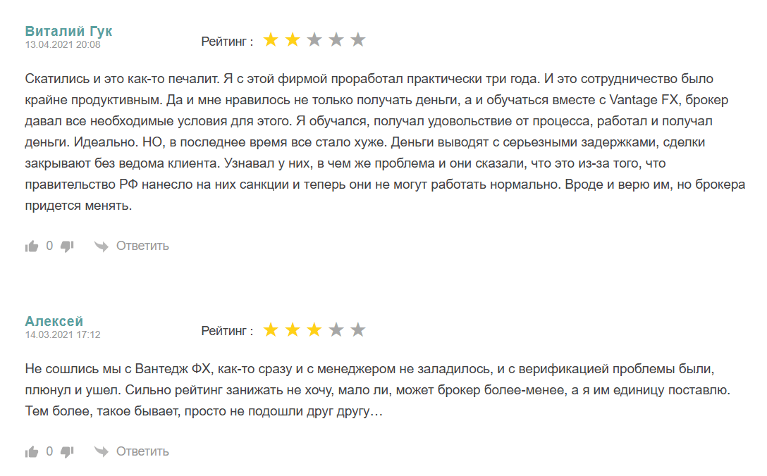 VantageFX Pro отзывы