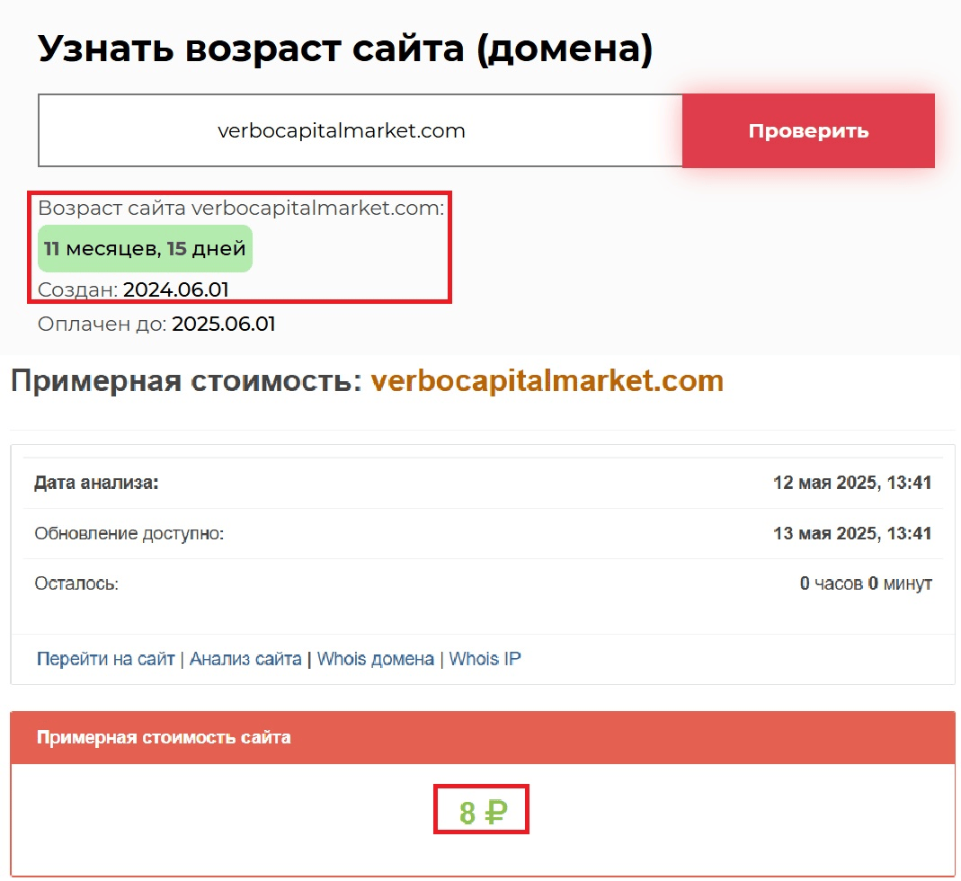Verbo Capital Market лохотрон
