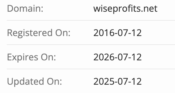 домен Wise Profits