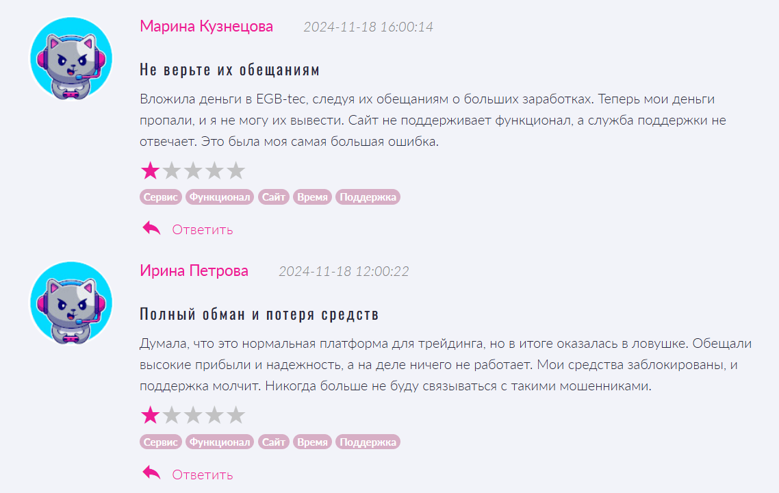реальные отзывы о Egbtec