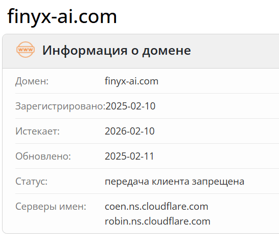 Finyx AI домен