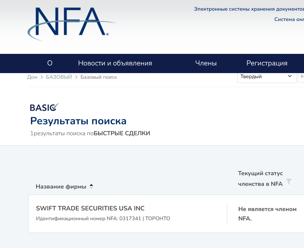 информация о Swift Trades