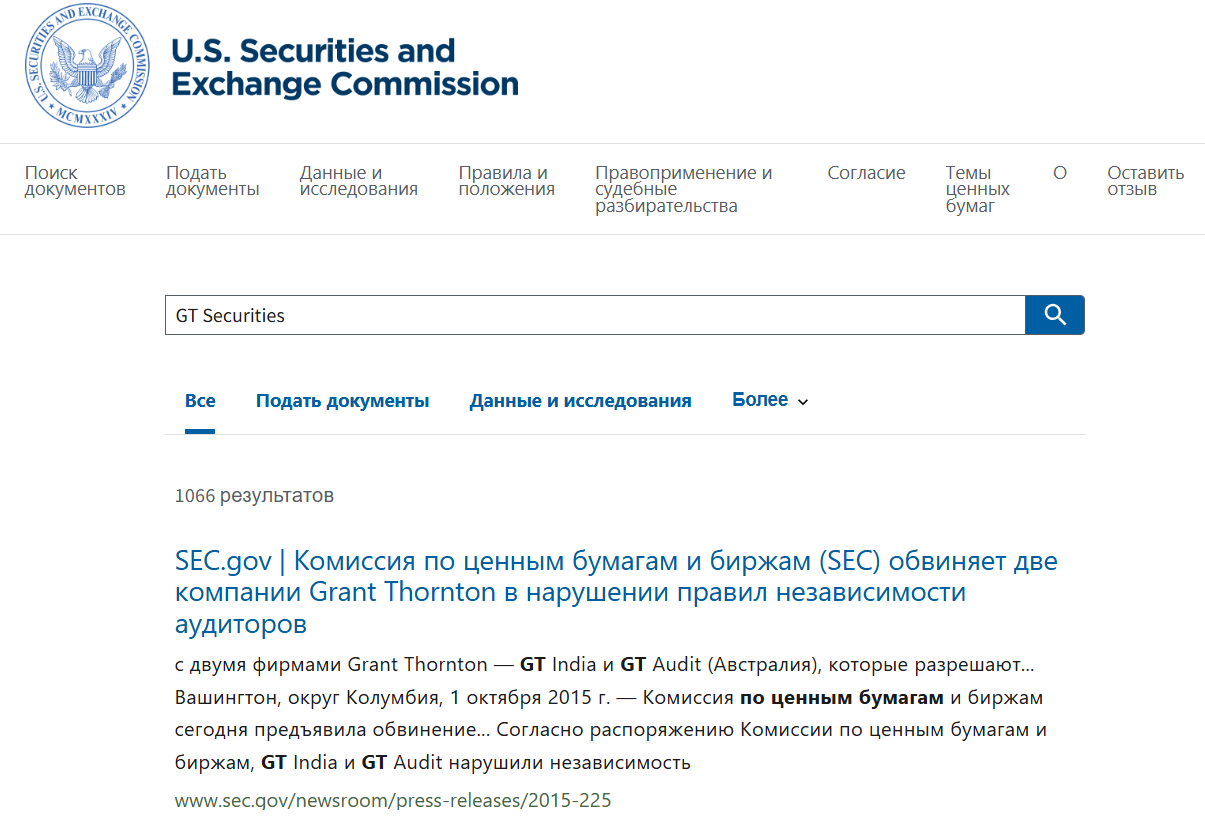 GT Securities, Inc проверка