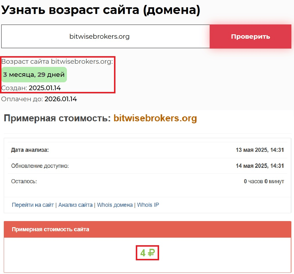 BitwiseBrokers домен