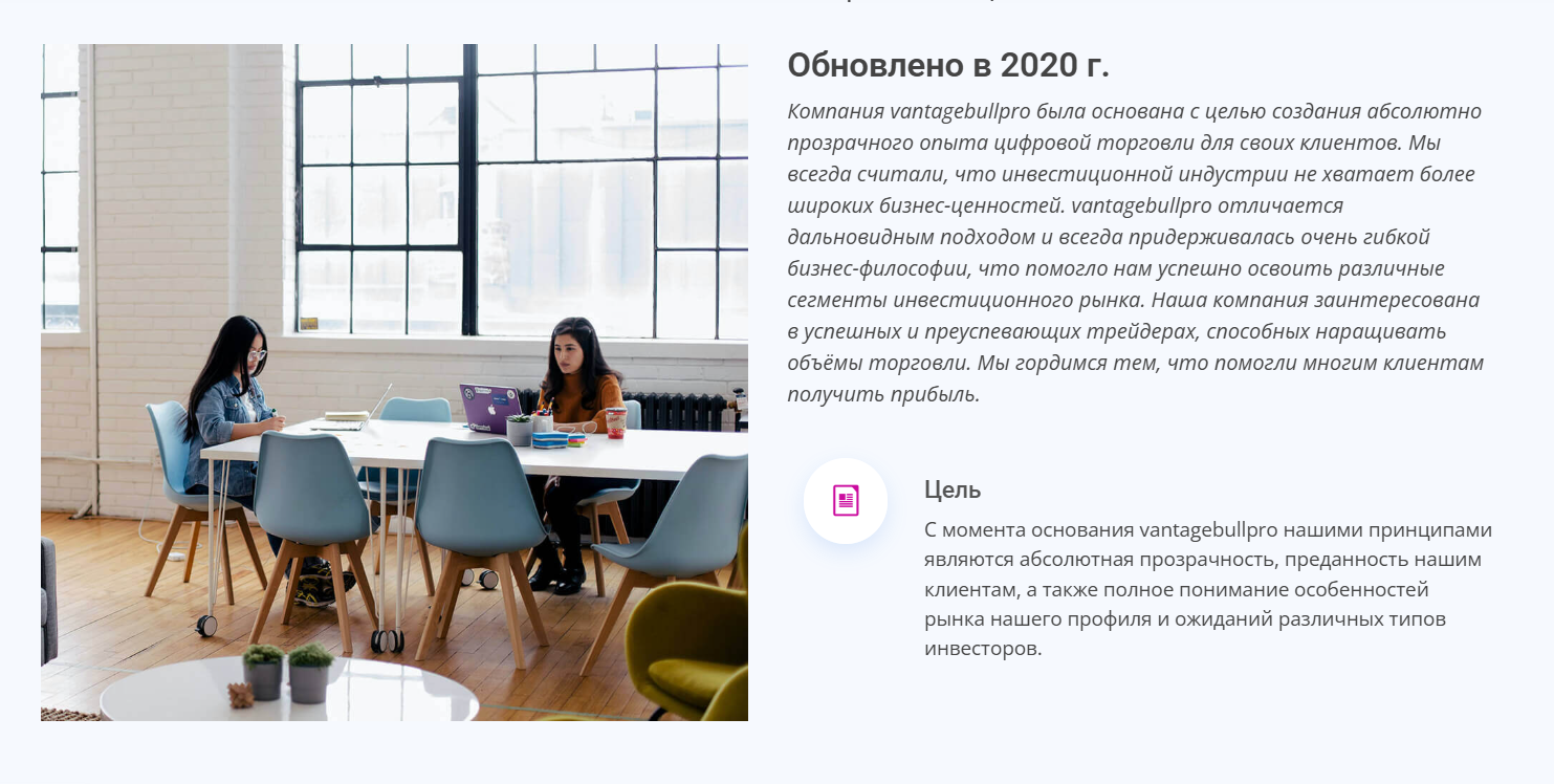 обзор на VantageBullPro