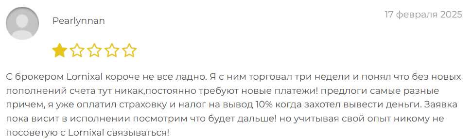отзыв о Lornixal