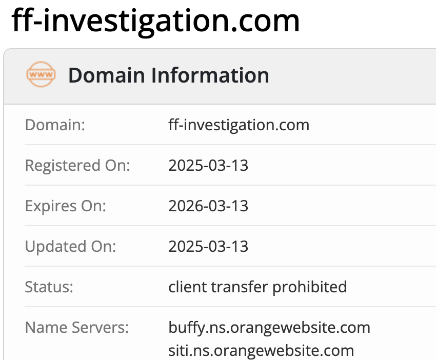 скам домен Financial Fraud Investigation Team LTD