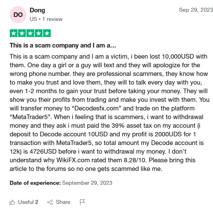 🚨 DecodeFX отзывы — обзор сомнительного брокера | One Consult, Фото № 2 - 1-consult.net