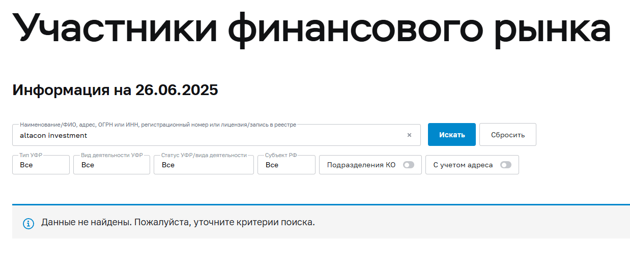 обзор Altacon Investment Group